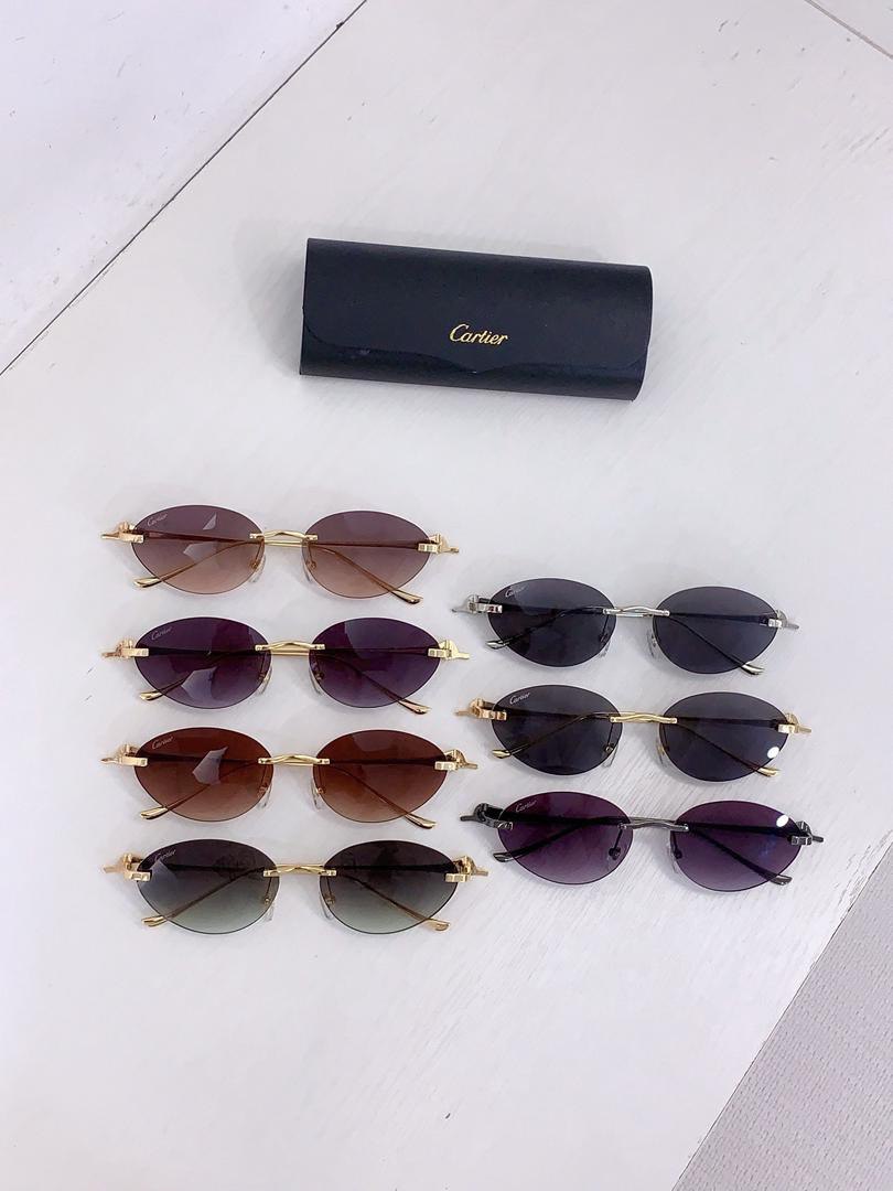 Luxury Oval Rimless Sunglasses