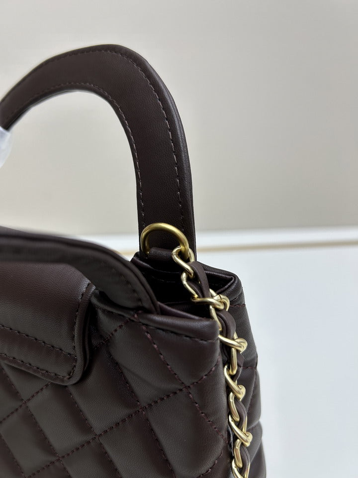 Chocolate Leather Mini Bag